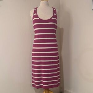 Tommy Bahama Pink and White Striped Midi Dress